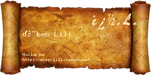 Ékes Lili névjegykártya