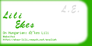 lili ekes business card